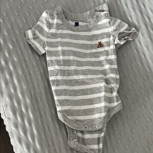 GAP Gray Striped Kids Bodysuit